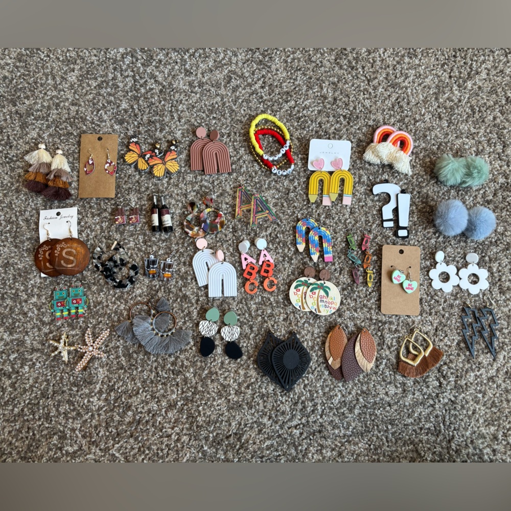 Colorful Assorted Teacher Earrings Collection